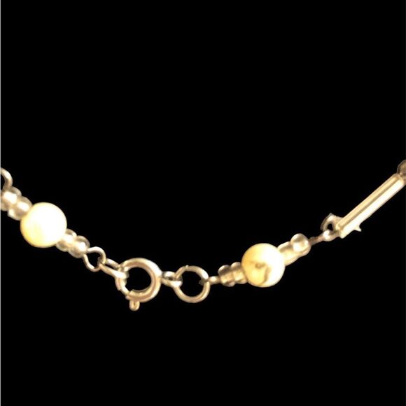 Crystal Beaded Silver Toned Necklace - Picture 5 of 5